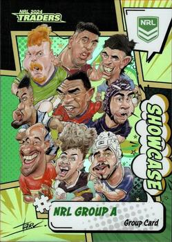 2024 NRL Traders Titanium - Showcase Caricatures Gold #SCC01 Group Card Front